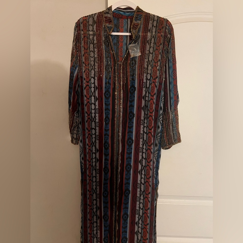 Beaded kaftan jacket. Size 10 to 12 can rock it
